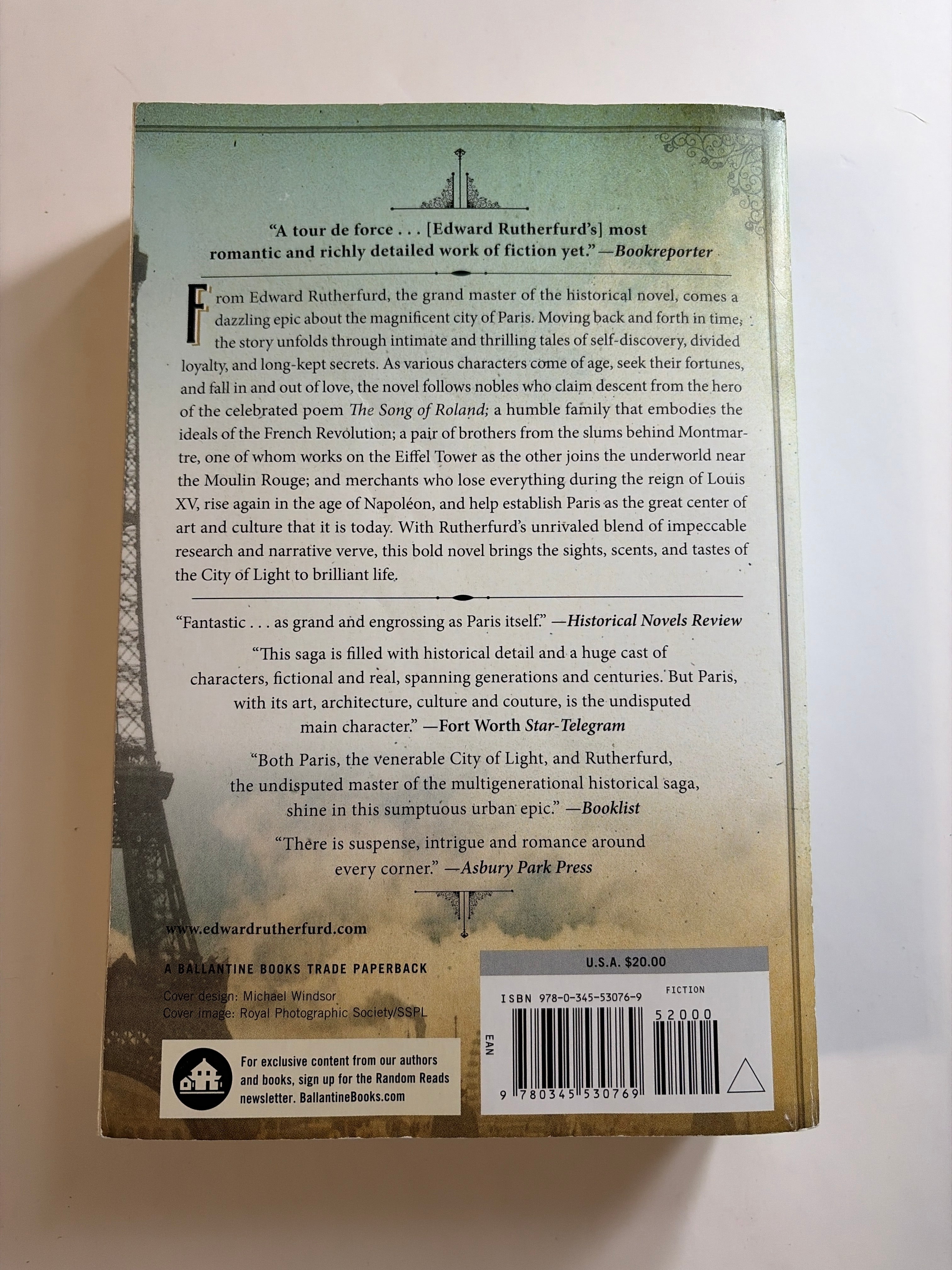 Paris the Novel by Edward Rutherfurd