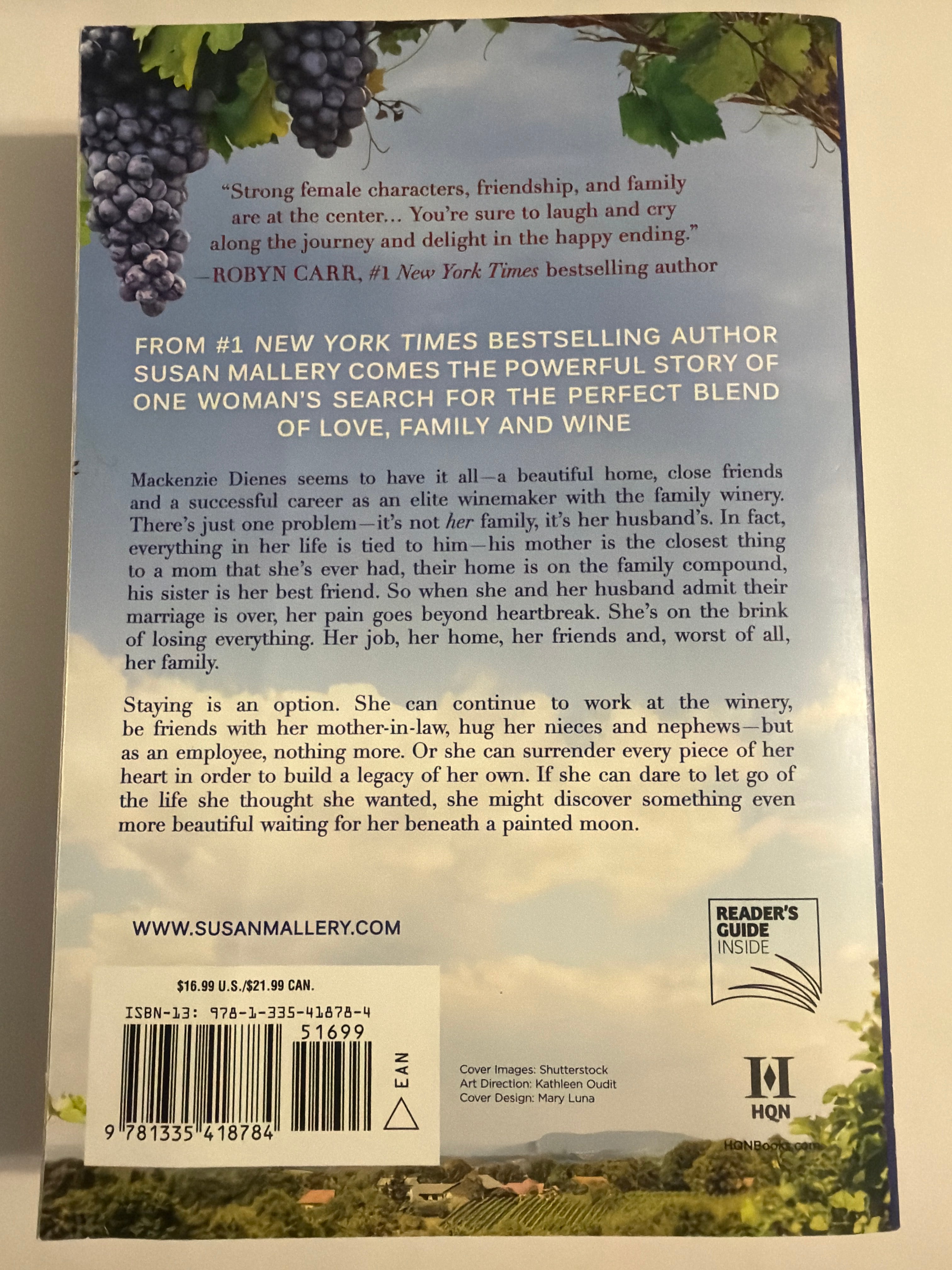 The Vineyard at Painted Moon by Susan Mallery