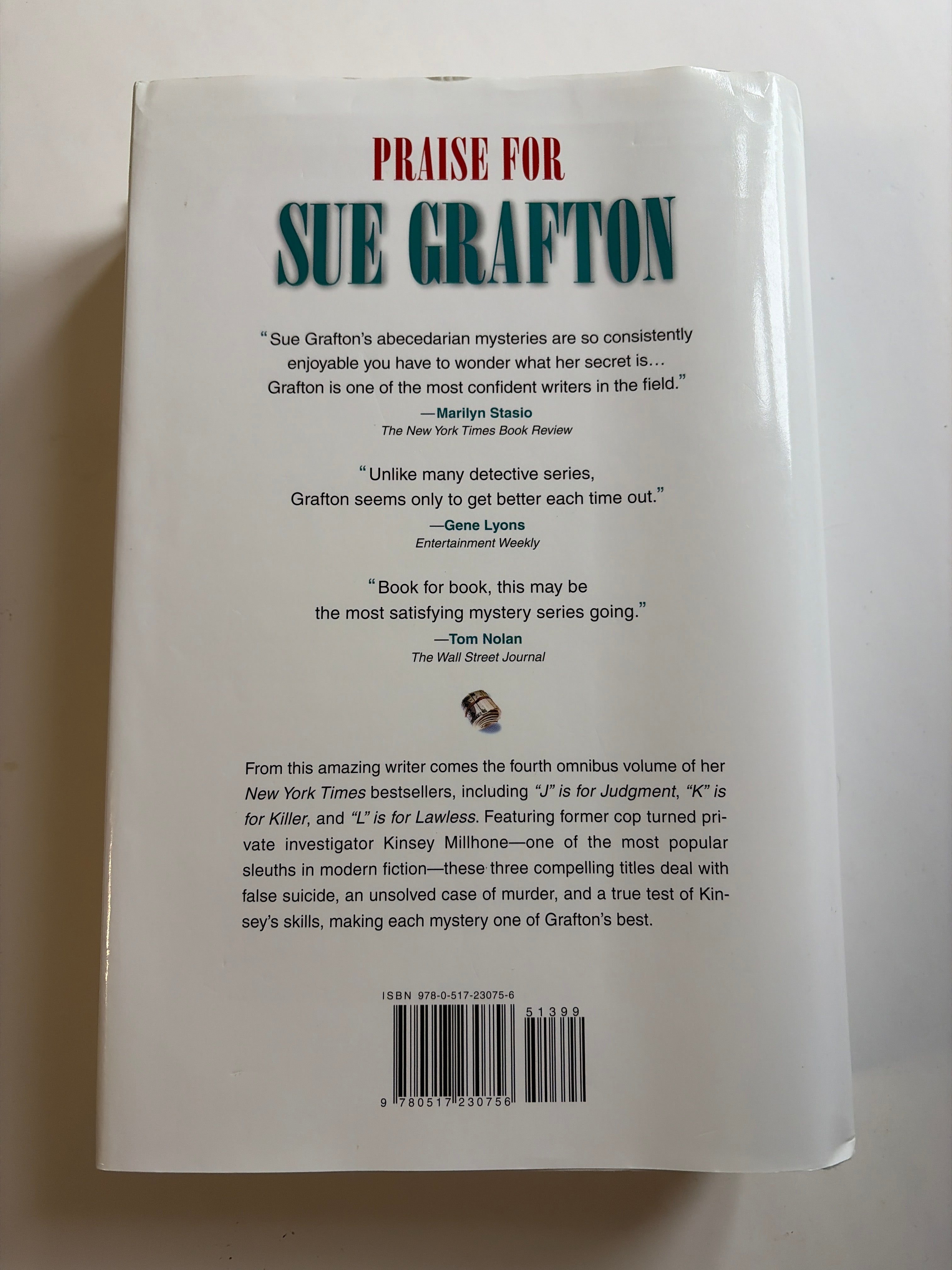 J is for Judgment, K is for Killer & L is for Lawless by Sue Grafton