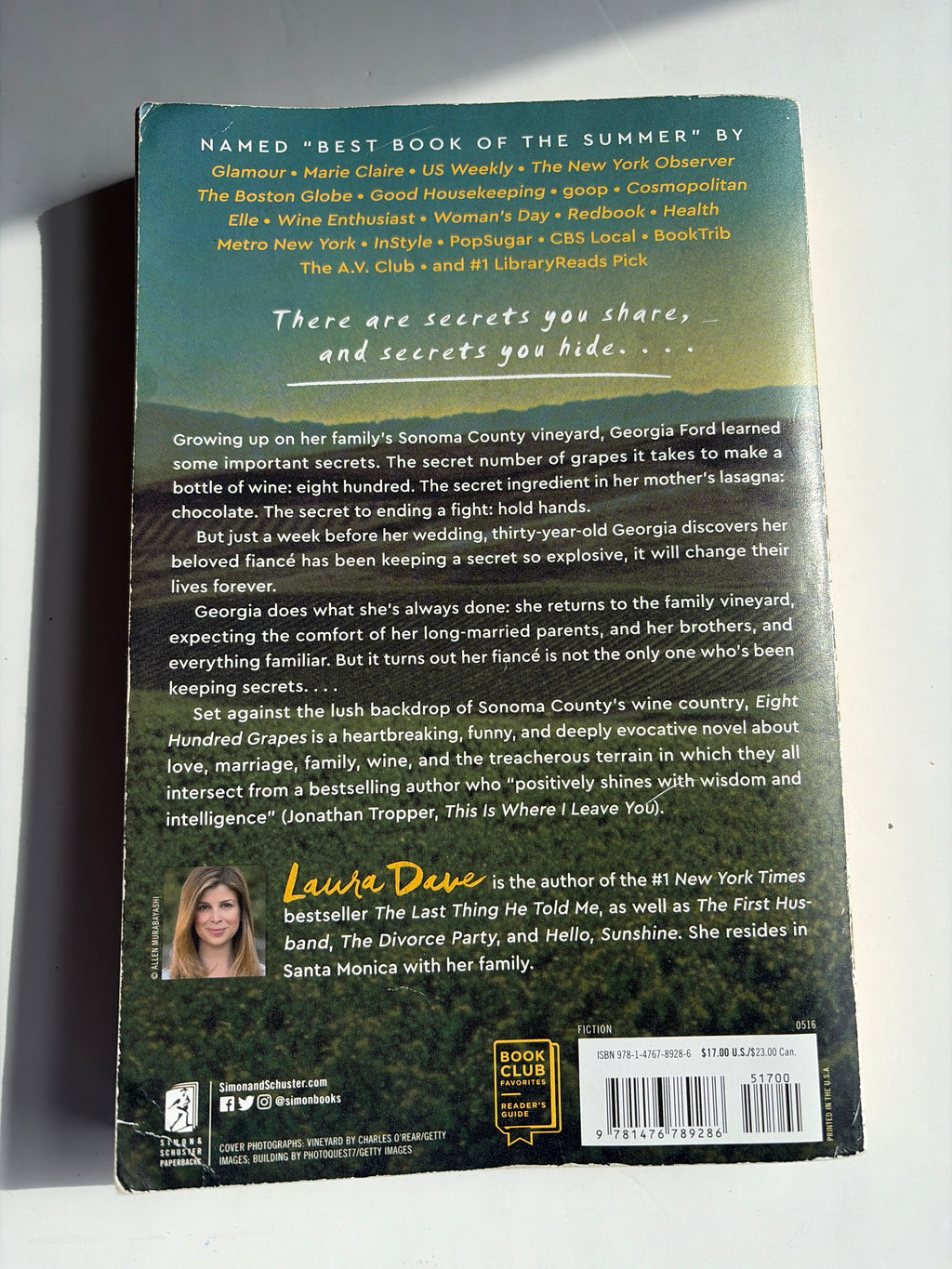 Eight Hundred Grapes by Laura Dave