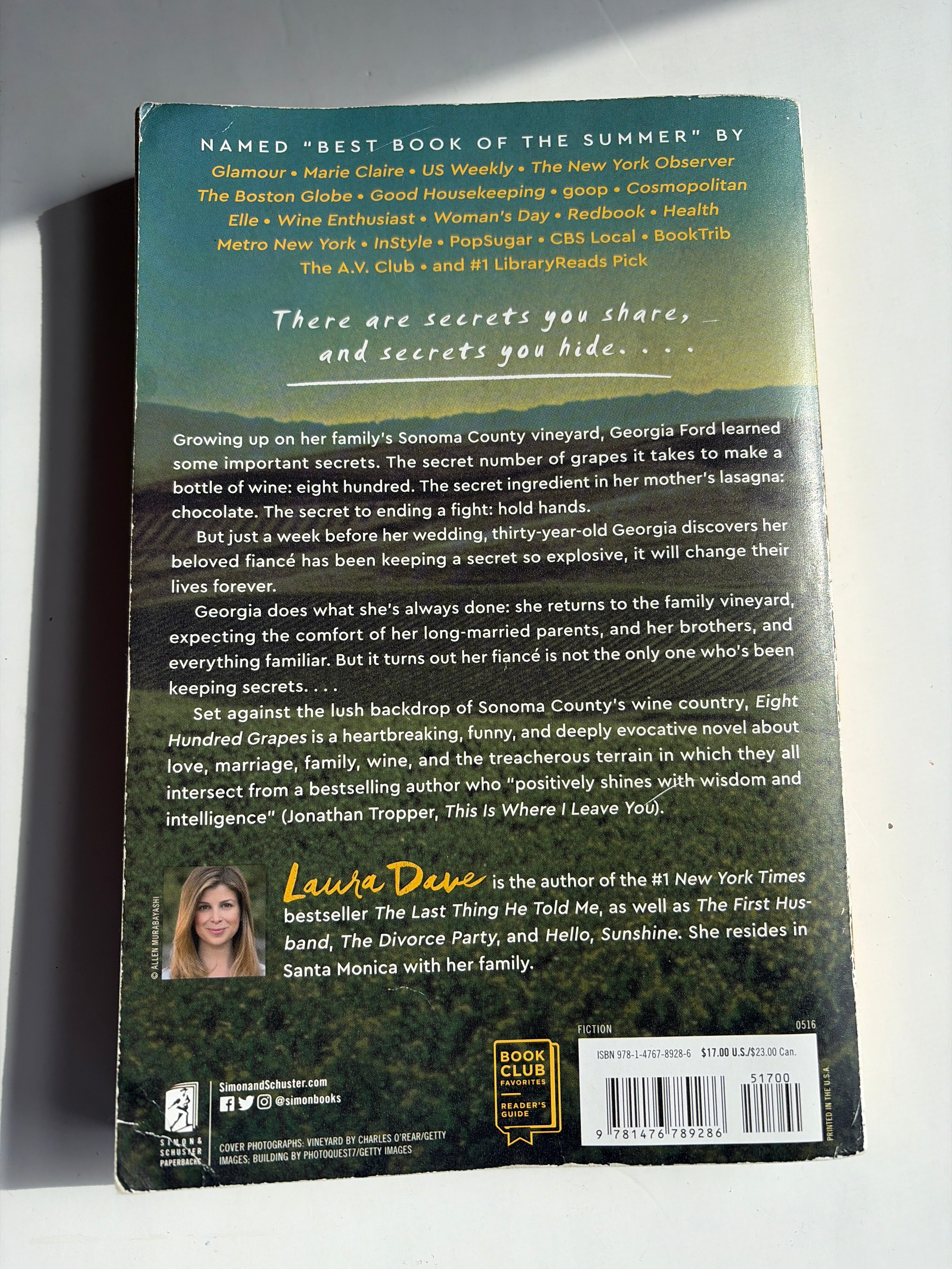 Eight Hundred Grapes by Laura Dave