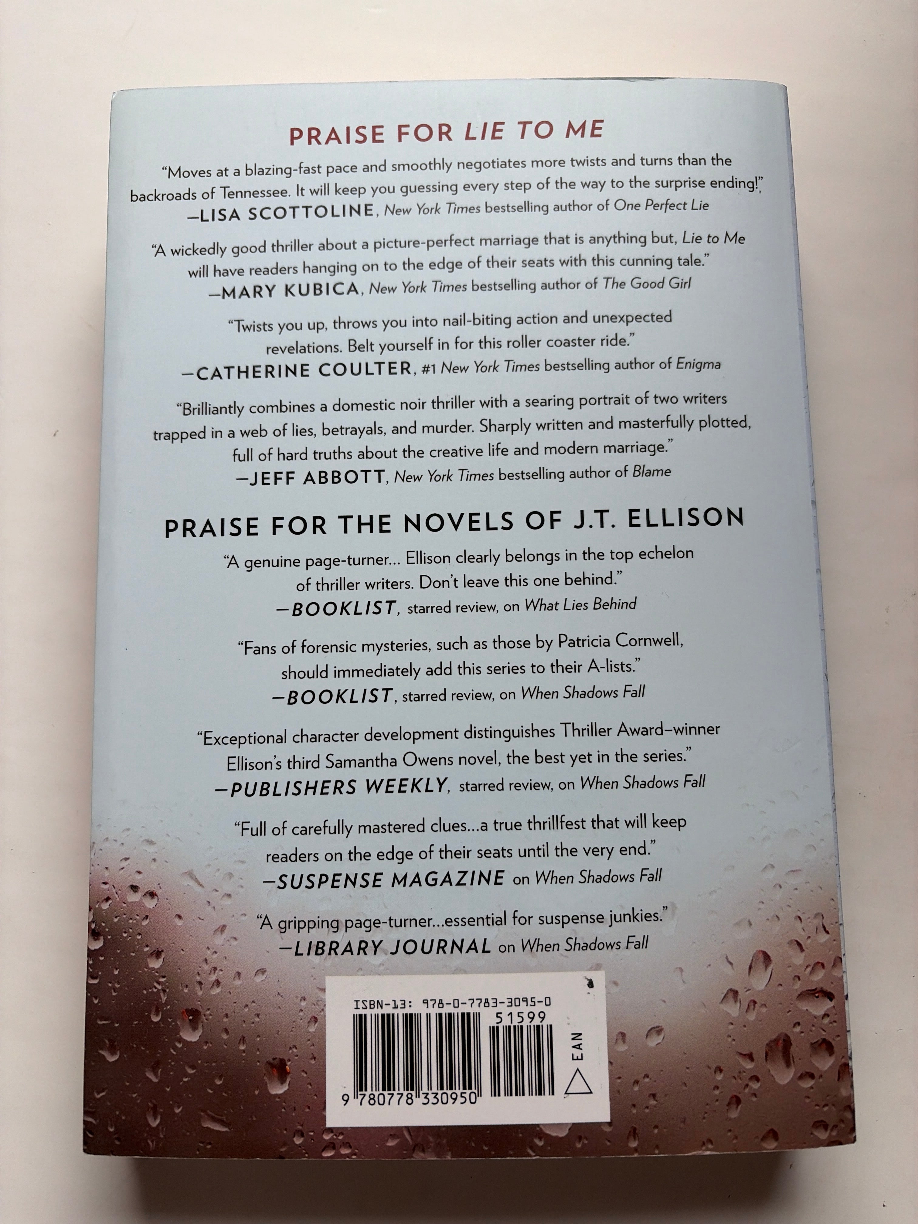 Lie to Me by J.T. Ellison