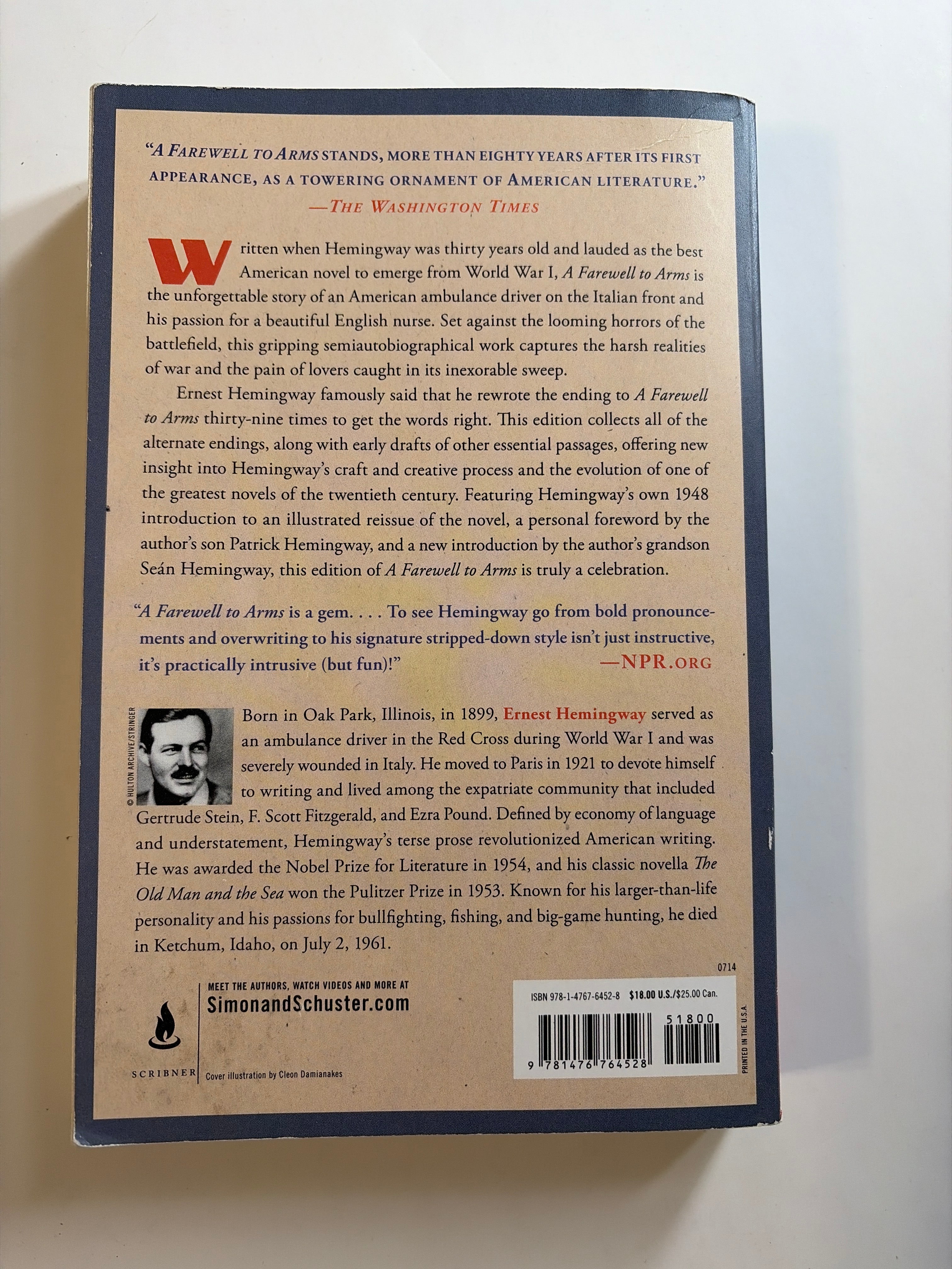 A Farewell to Arms by Ernest Hemingway
